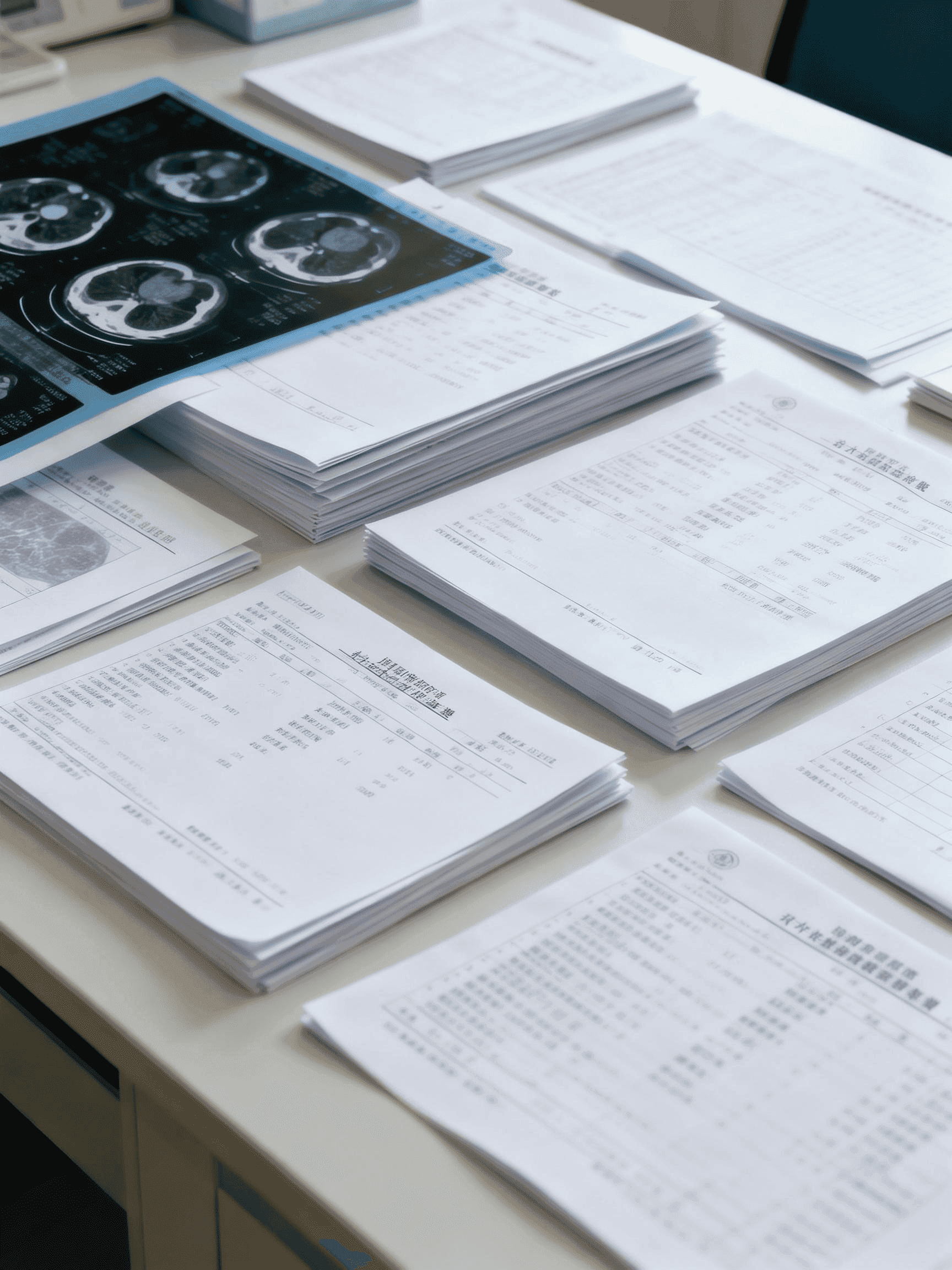 Organised medical records, CT scans and pathology reports for MDT review