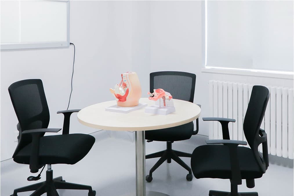 Patient and family receiving support and guidance from medical team