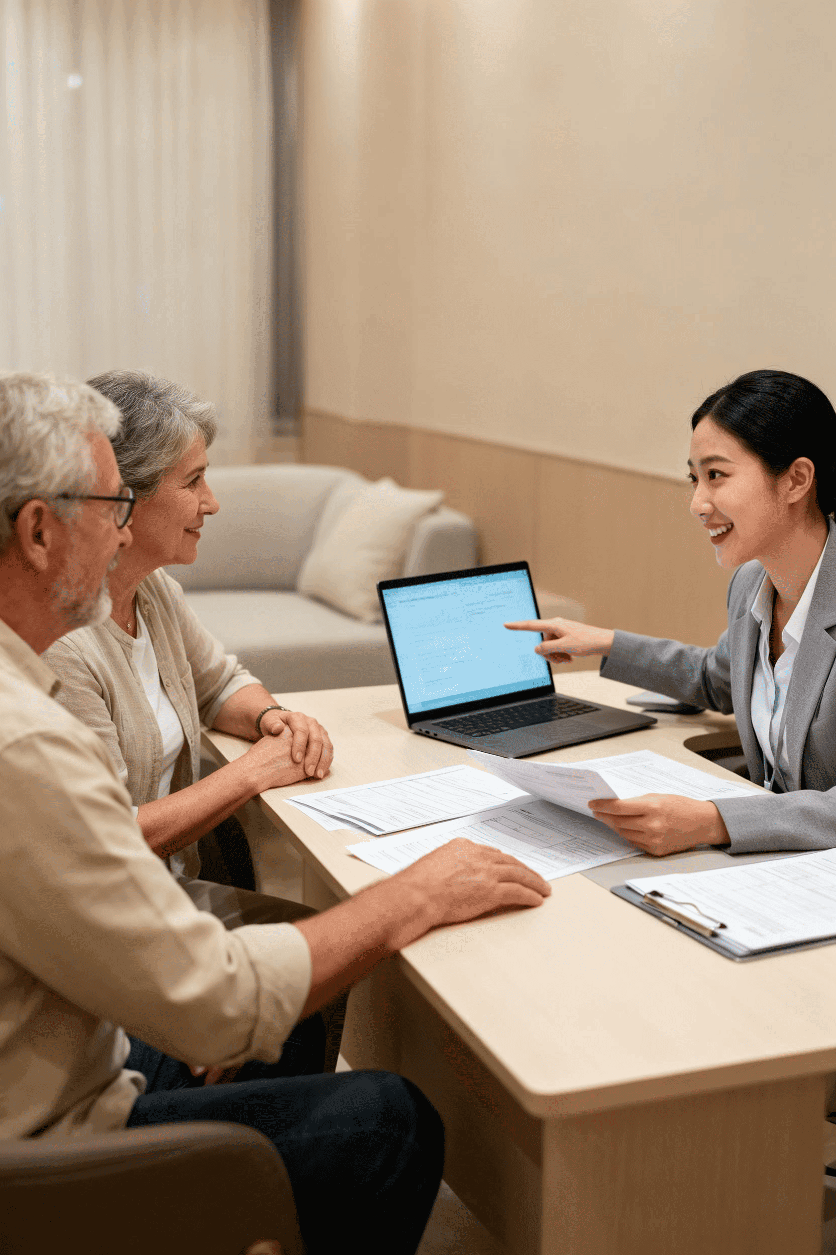 Bilingual care coordinator supporting an international patient through the orthopedic consultation process in China