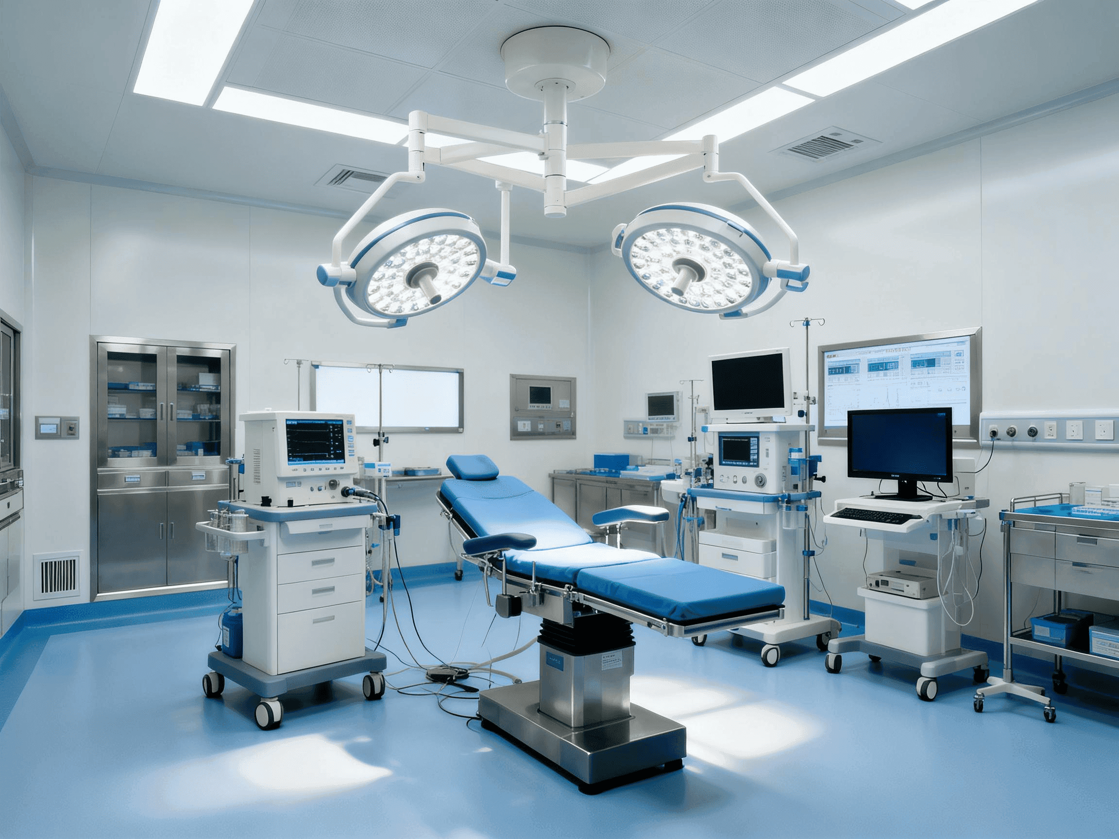 Modern orthopedic operating theatre with surgical team and advanced arthroscopic equipment in a Chinese hospital